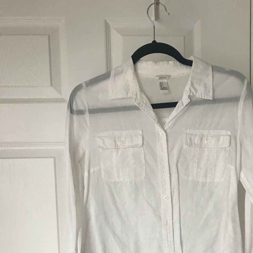 Forever 21 white button down